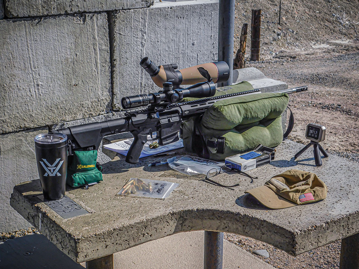 With temperatures approaching 100 degrees Fahrenheit by early afternoon, Rob spent three early mornings at the range. Unfortunately, the morning sun at that time of year is directly over the target butts, creating bright, glaring conditions.